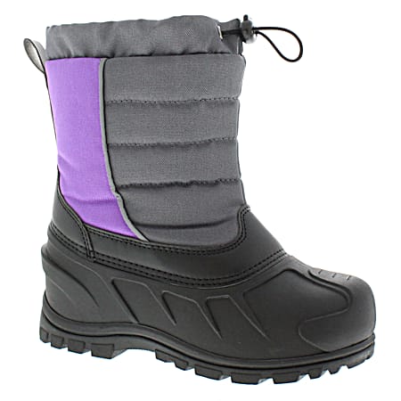 Kids' Black/Purple SnowDrift Winter Boots