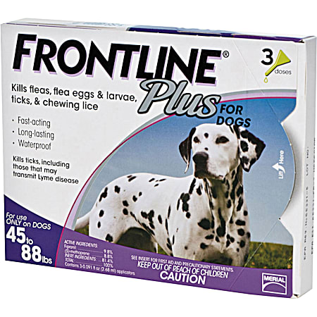 Frontline Plus Dogs 45 to 88 lbs Flea & Tick Control