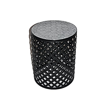 Grey Hexagon Side Tables - Set of 2