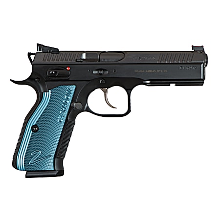 9mm Luger CZ Shadow 2 Black Polycoat Blue Grips Handgun