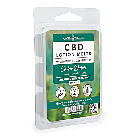 2.5 oz CBD Lotion Turquoise Calm Down Wax Melts