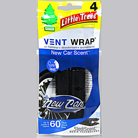 New Car Scent Vent Wrap Car Air Freshener - 4 Pk