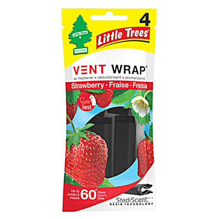 Strawberry Vent Wrap Car Air Freshener - 4 Pk