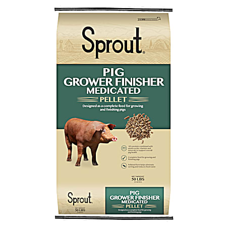 Sprout 50 lb Pig Grower-Finisher Medicated Feed