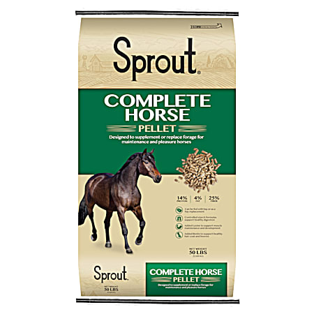 Pelleted Complete Horse Feed - 50 lb