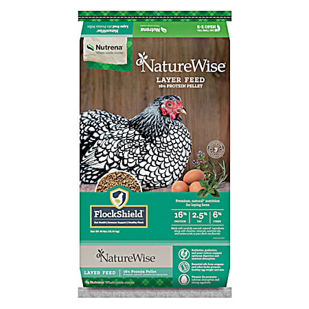 NatureWise 16% Protein Layer Pellet Poultry Feed - 40 lb