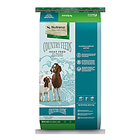 Nutrena Country Feeds Medicated 16% Pelleted Goat Feed