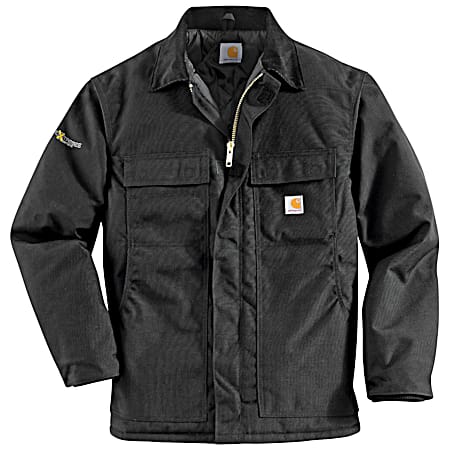 Men's Yukon Extremes Arctic Black Full Zip Long Sleeve Quilt-Lined Nylon Jacket