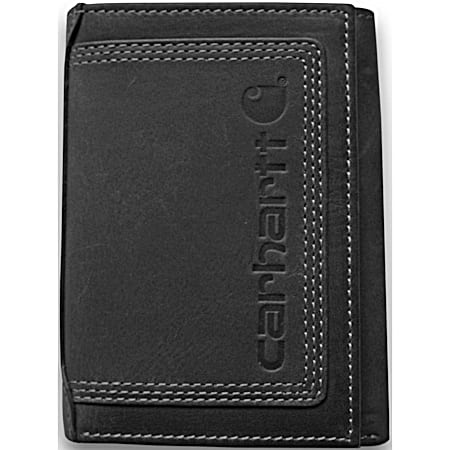 Men's Detroit Black Trifold Wallet