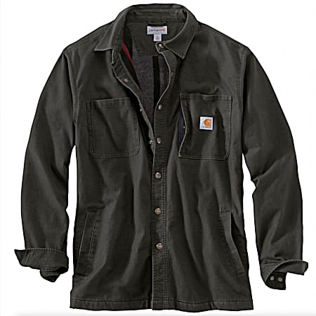 Men's Rigby Rugged Flex Peat Snap Front Long Sleeve Fleece-Lined Shirt/Jacket