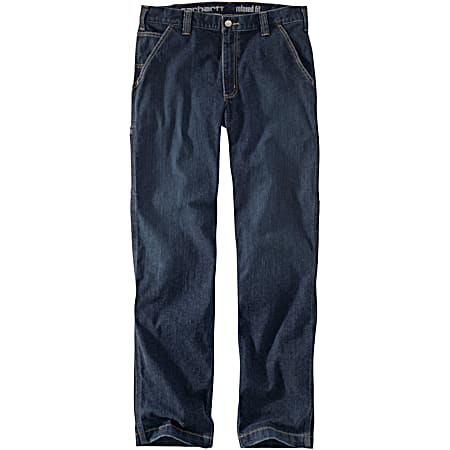 Men's Superior Blue Rugged Relaxed Fit Dungarees