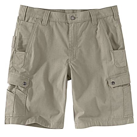 Men's Big & Tall Rugged Flex Relaxed Fit Ripstop Greige Cargo Work Shorts