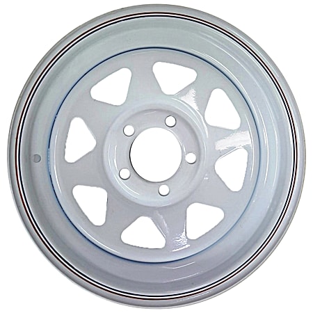Carlisle 12 x 4 White 8-Spoke Trailer Wheel