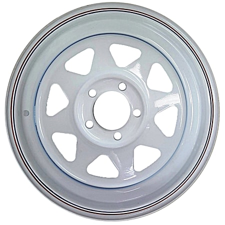 Carlisle 13 x 4.5 White 8-Spoke Trailer Wheel