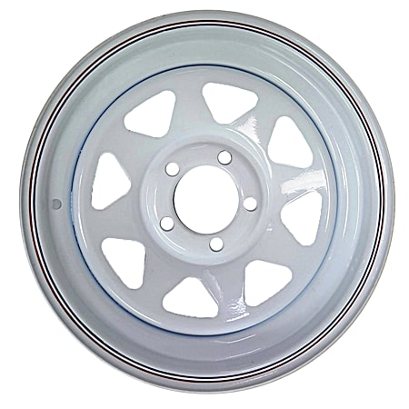 Carlisle 14 x 6 White 8-Spoke Trailer Wheel
