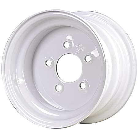 8 x 7 White Steel Trailer Wheel