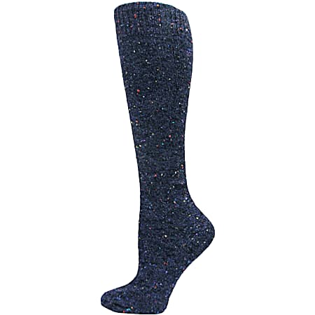 Ladies' Denim Fleck Marl Knee High Boot Sock