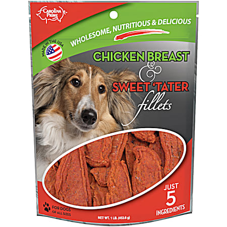 Chicken Breast & Sweet Tater Fillets Jerky Dog Treats