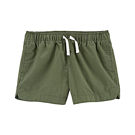 Carter's Little Girls' Solid Green Pull-On Fashion Shorts