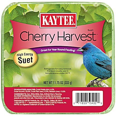 Kaytee 11.75 Oz Cherry Harvest Suet Cake