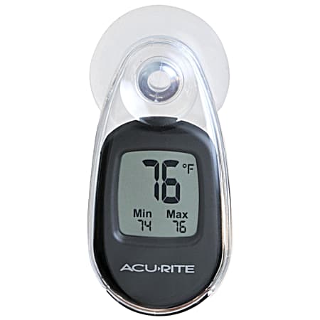 Suction Cup Thermometer - Black