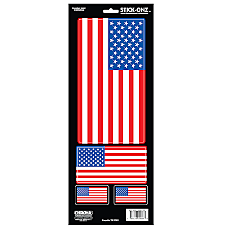 4 pc American Flag Stick-Onz Decals