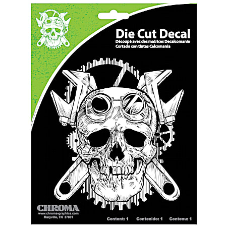 Steampunk Skull Die-Cut Decal