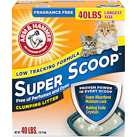Super Scoop Fragrance Free Clumping Litter - 40 lb