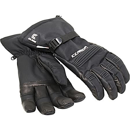 Adult Agility Black Lightweight Thinsulate Insulated Goat Skin Leather Palm Gloves