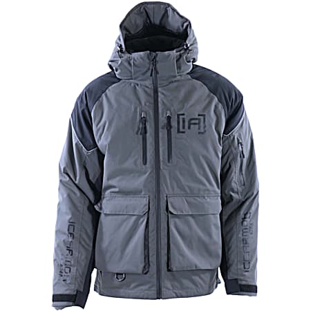 Adult Rise Float Black/Charcoal Insulated Hooded Full Zip Parka