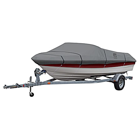 Classic Accessories Lunex Gray RS-1 Trailerable Boat Cover w/ All-Weather Ripstop Fabric
