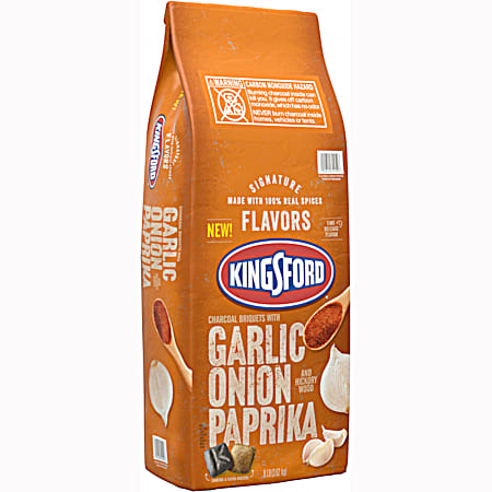 8 lb Signature Flavors Briquets w/Garlic-Onion-Paprika-Hickory