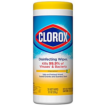Clorox Crisp Lemon Disinfecting Wipes - 35 Ct