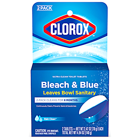 Clorox Automatic Toilet Bowl Cleaner Bleach & Blue- 2 Pk.