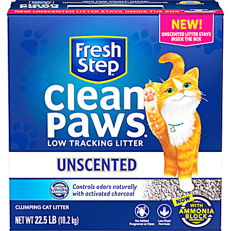 Fresh Step Clean Paws Unscented Clumping Cat Litter