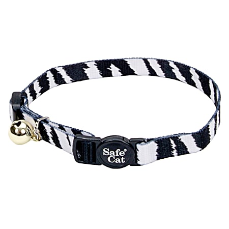 Safe Cat Fashion Collar with Bell - Zebra