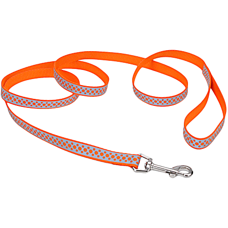 Orange Abstract Rings Reflective Leash