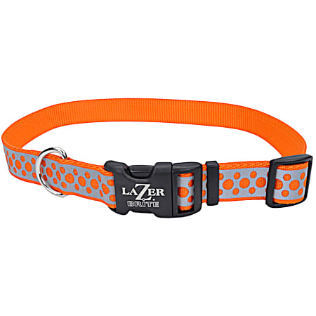 Orange Reflective Adjustable Dog Collar