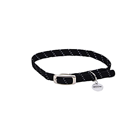 3/8 in x 10 in Reflective Safety Stretch Cat Collar w/ Reflective Charm