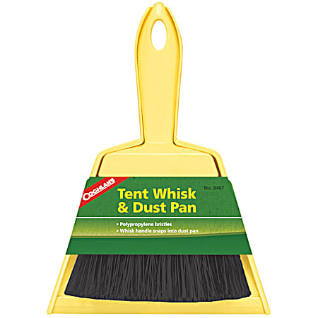 Coghlan's Black & Yellow Tent Whisk & Dust Pan