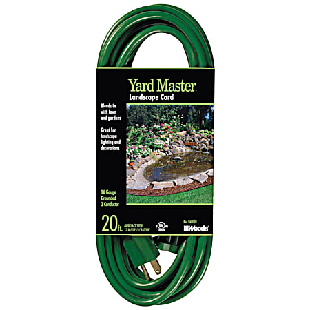 Woods Yard Master 20 ft 16/3 SJTW Green Outdoor Extension Cord