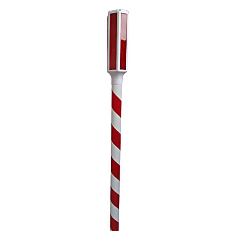 Solar Candy Cane Striped Driveway Marker