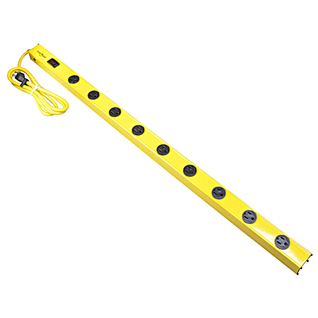 Yellow Jacket 3 ft Yellow 9 Outlet Power Strip w/ 5 ft Cord