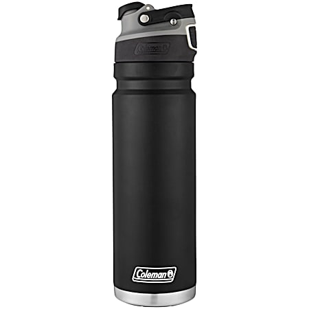 Coleman FreeFlow 24-oz/700 mL Black Stainless Steel AUTOSEAL Insulated Water Bottle