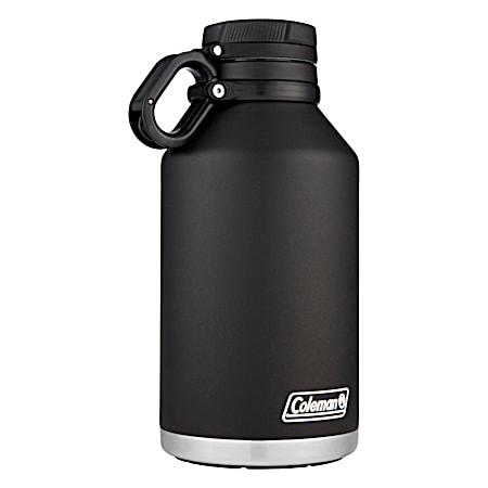 64 oz Insulated Black Stainless Steel Growler