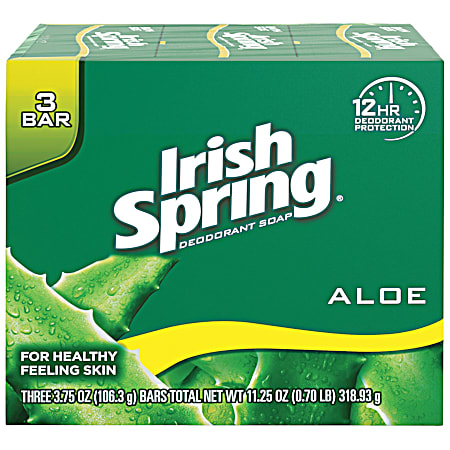 Irish Spring Aloe Deodorant Bar Soap - 3 Ct