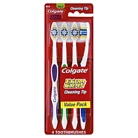Colgate Extra Clean Medium Toothbrushes - 4 Pk.