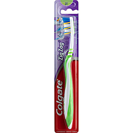 Wave Zigzag Medium Toothbrush - Assorted