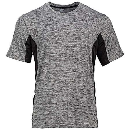 Colosseum Men's Hydro Heather Charcoal Short Sleeve Poly Spandex T-Shirt