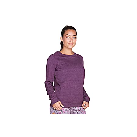 Women's Chloe Black Cherry Crew Neck Long Sleeve Sweatshirt